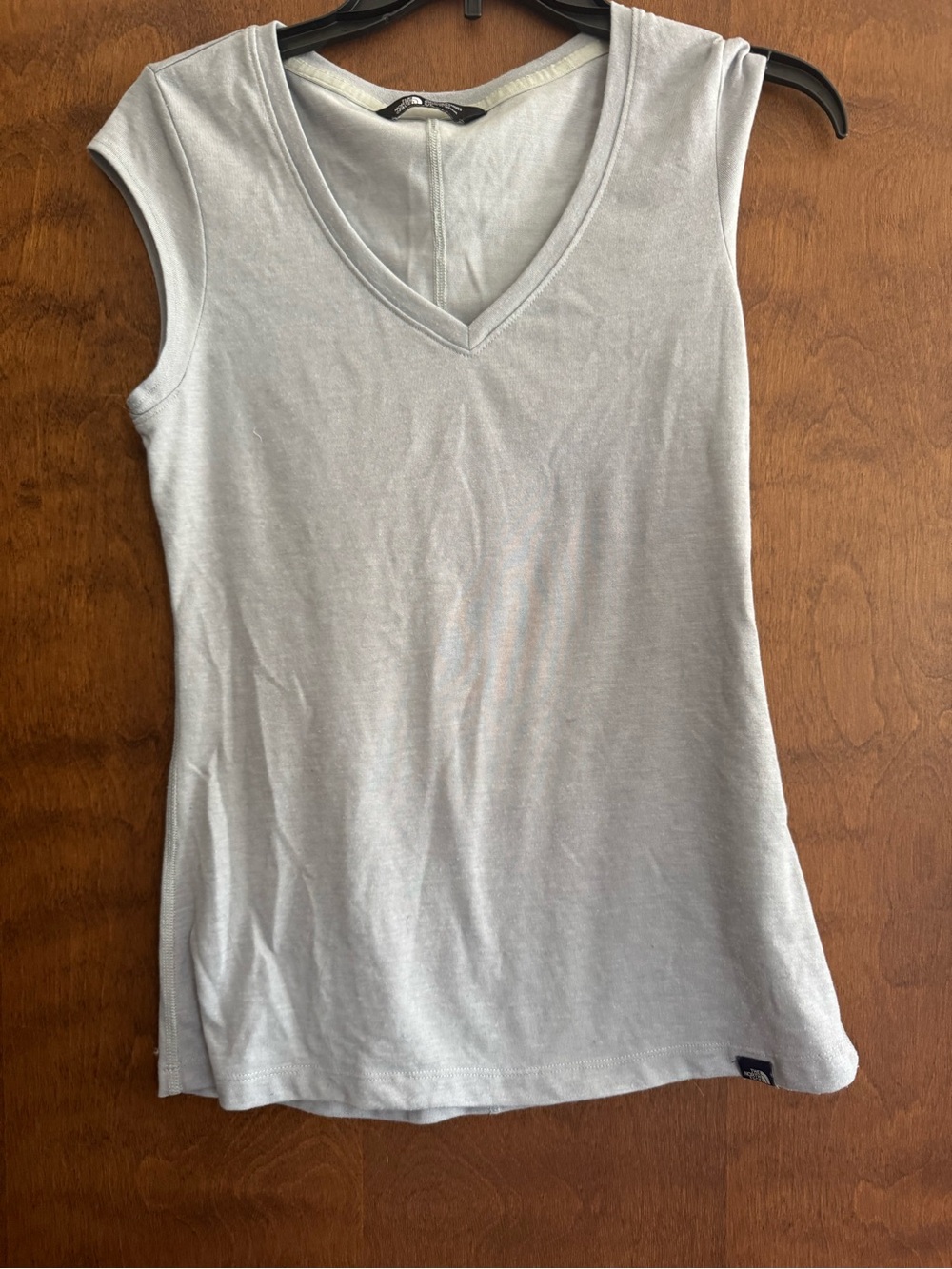 The North Face Light Gray V-Neck Sleeveless Tank